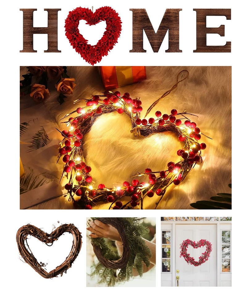 Ougual DIY Crafts Natural Grapevine Wreaths (12 Inch, 2 Pack) - Image 5